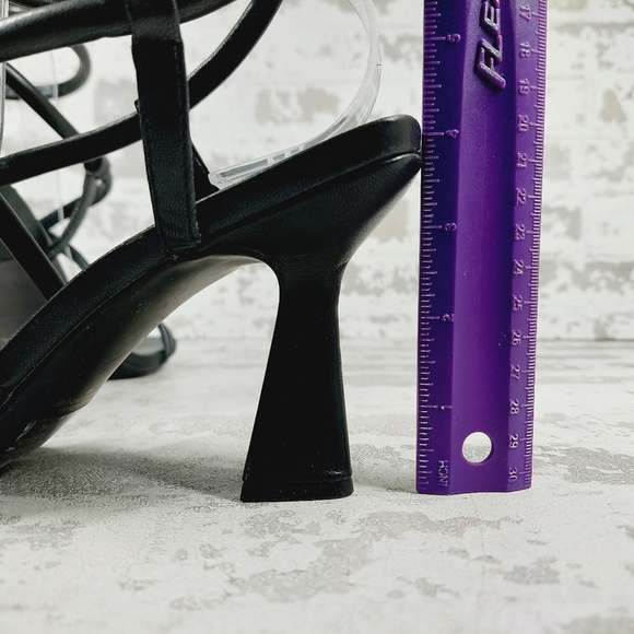 New BP. Ashlyn Square Toe Strappy Sandal In Black T48 - Picture 9 of 13